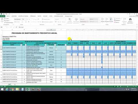Plantilla para programación de mantenimiento preventivo